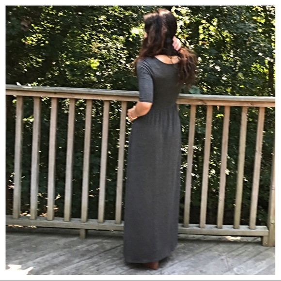 ✨LAST ONE✨charcoal grey maxi dress - Picture 7 of 8