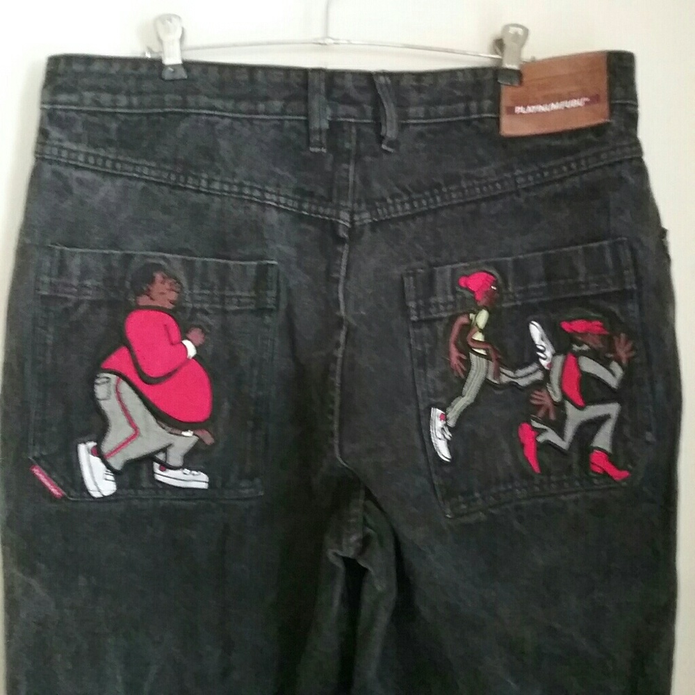 ***SOLD SOLD***90s FUBU jeans color embroidery EUC