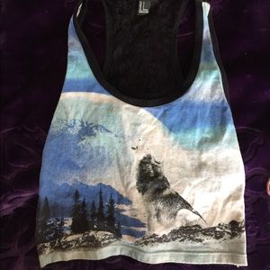 Howling Wolf Crop Top