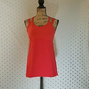 Lululemon Red-Orange power y tank
