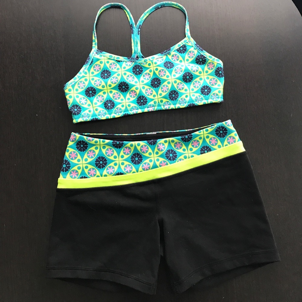 Ivivva Short and Sports Bra Combo NEVER WORN