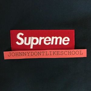 Supreme Hoodie Navy Blue Large