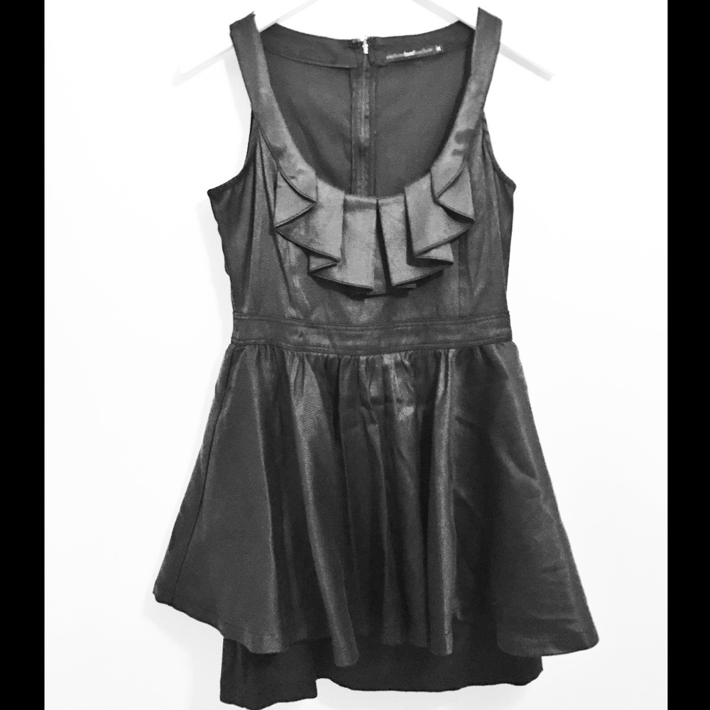 Anthropologie black peplum cocktail dress