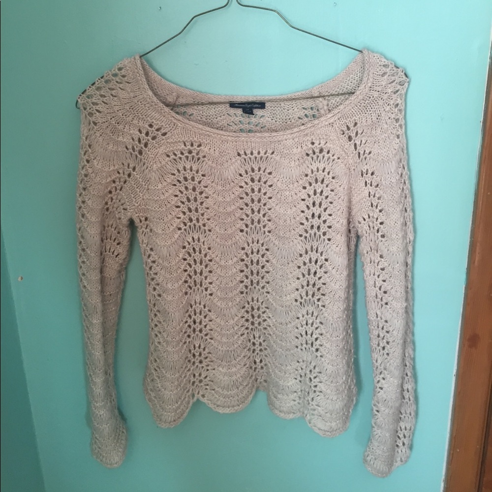 American Eagle Crochet Sweater