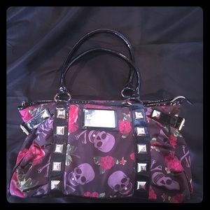 Betseyville Betsy Johnson skull and roses  purse.