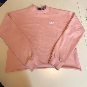 Pink crop Adidas sweatshirt