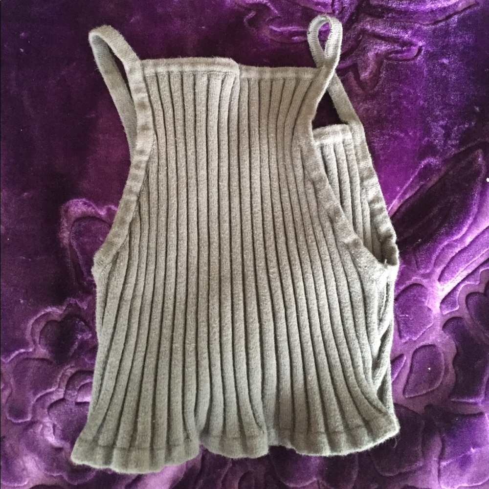 Dark Grey Crop Top