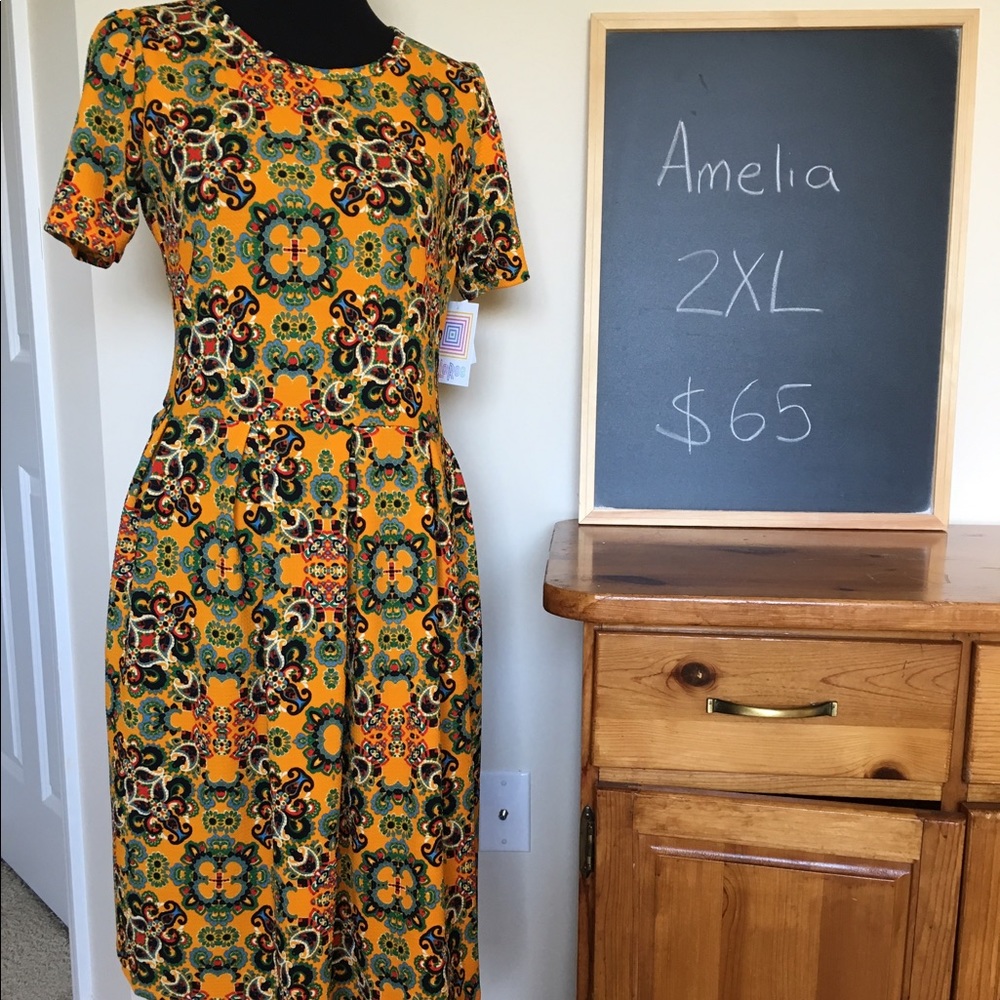 LuLaRoe Amelia dress size 2xl