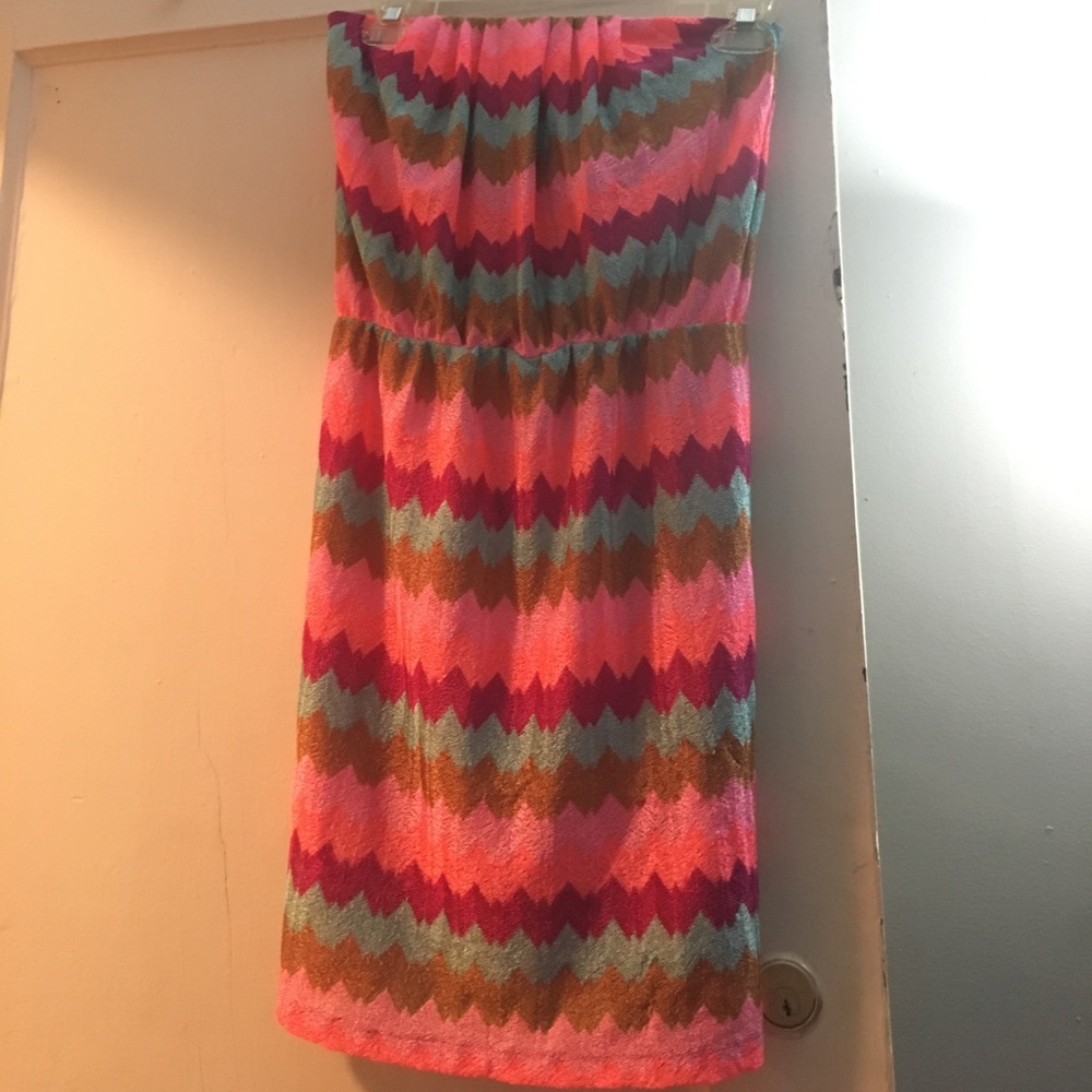 Chevron Strapless Dress