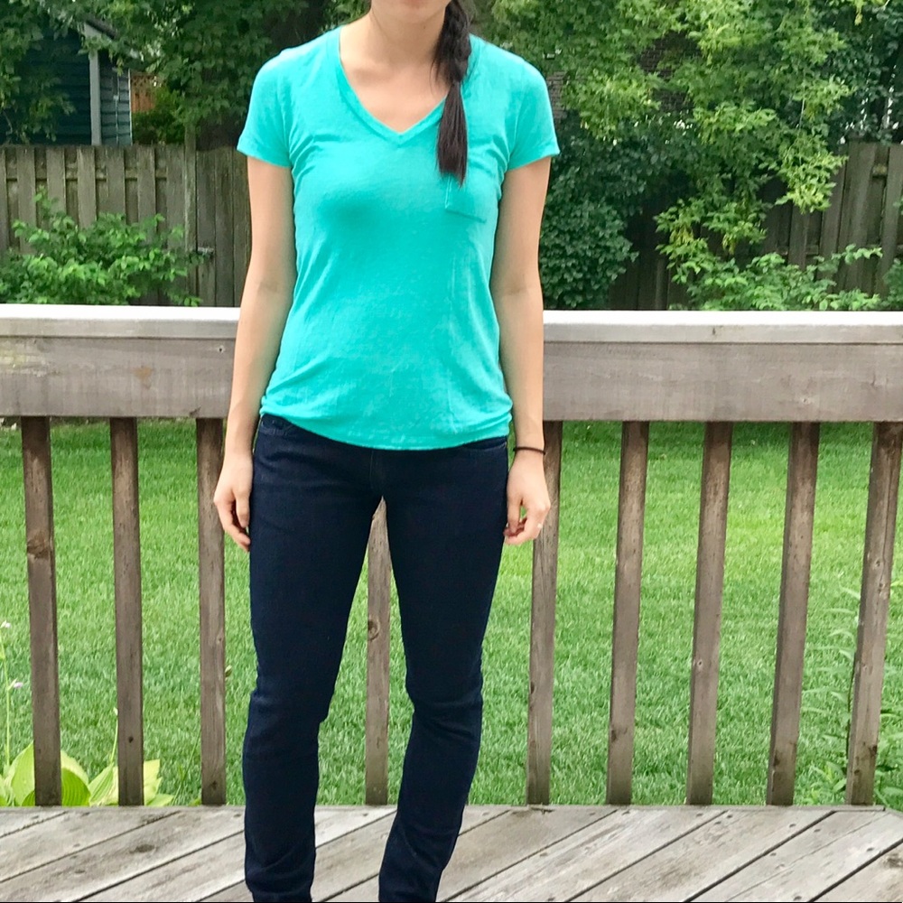 J. Crew Linen Pocket Tee
