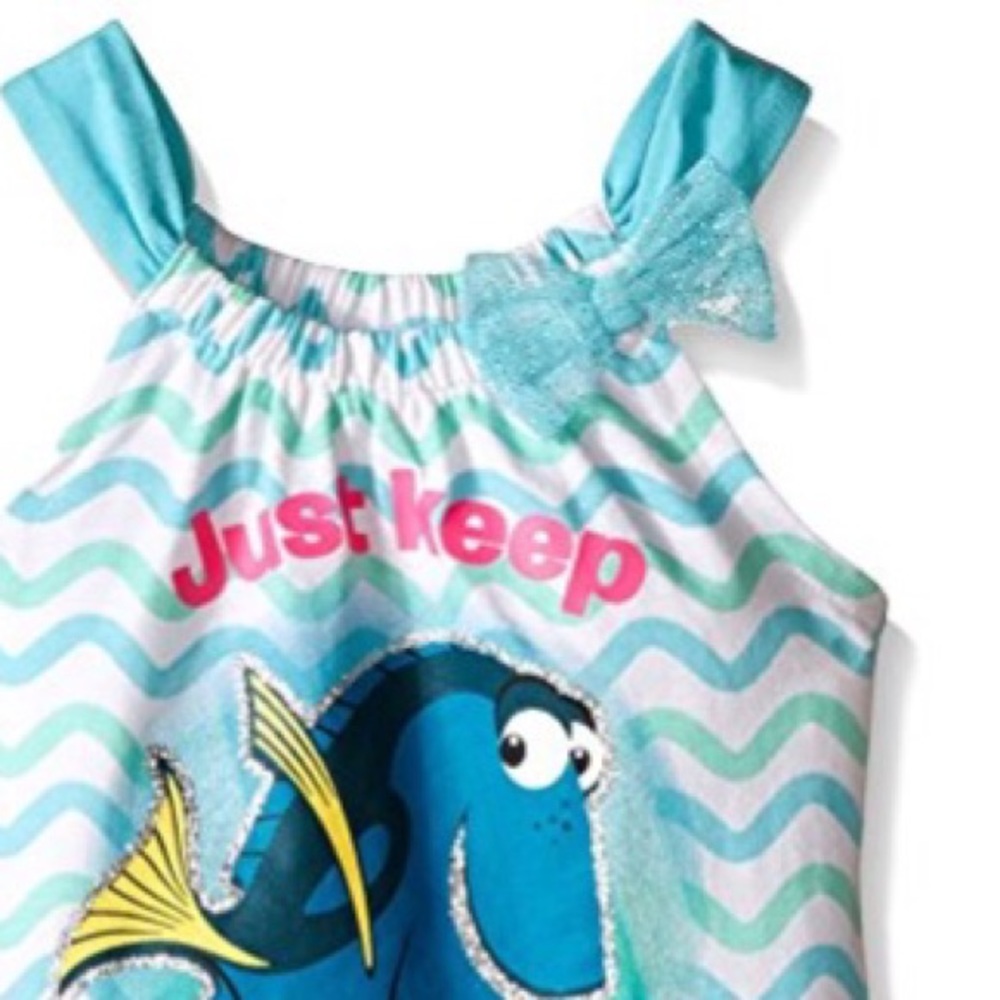 NWT Disney Sz 5 Little Girls' Finding Dory Dress - Picture 3 of 4