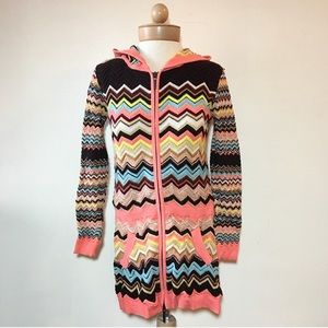 Colorful Missoni Zip Sweater Tunic