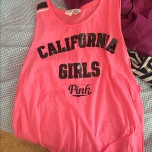 Pink California girls tanktop