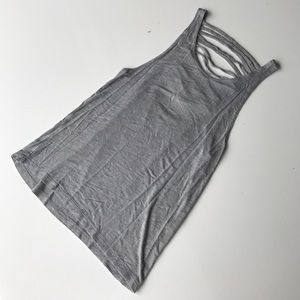 Grey Ladder back gym top