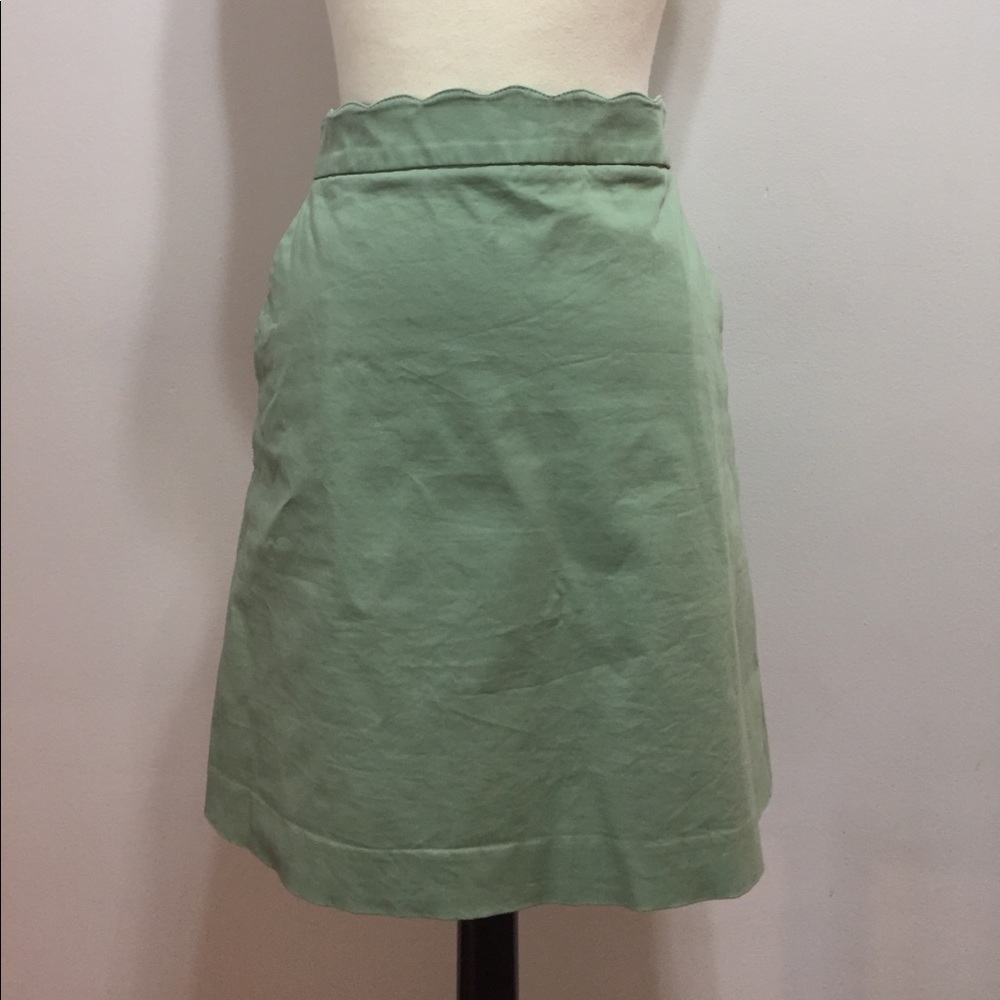Brooks Brothers green a line skirt