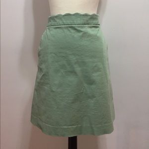 Brooks Brothers green a line skirt
