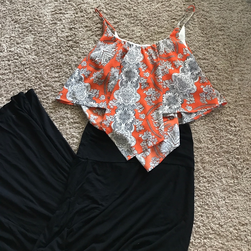 Orange crop top