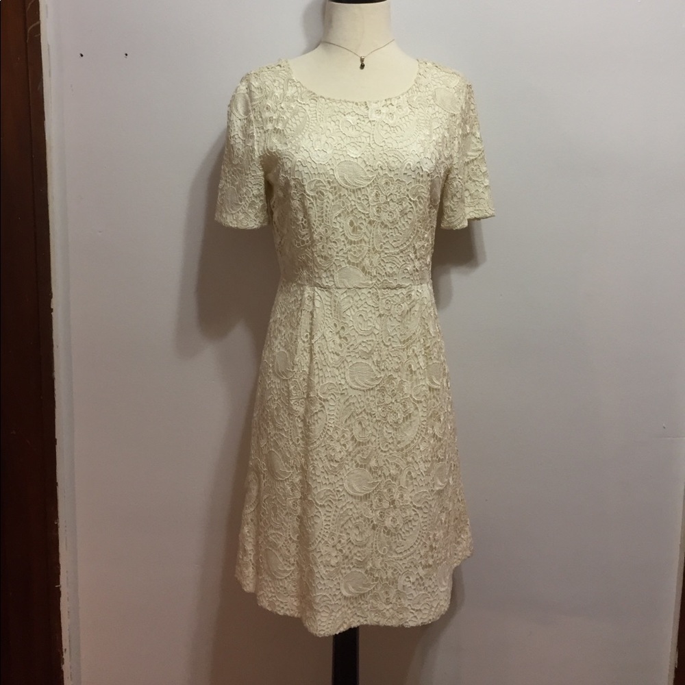 Madewell Broadway and Broome cream lace dress