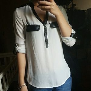 Faux Collared Shirt