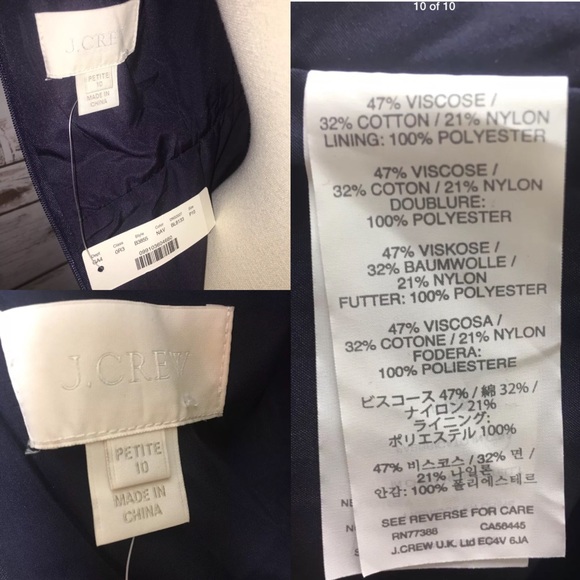 J Crew Natalia Navy Blue Lace Sheath Dress New - Picture 5 of 5