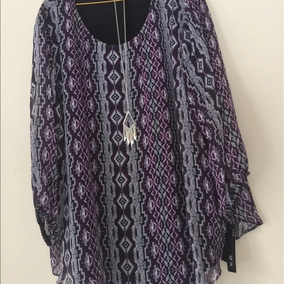 AGB Blouse With Tank and Necklace WOMEN size - Picture 2 of 4