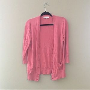 *CLOSET CLOSING* Coral pink LOFT cardigan