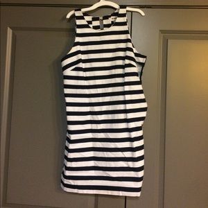 Short and open backed dress.