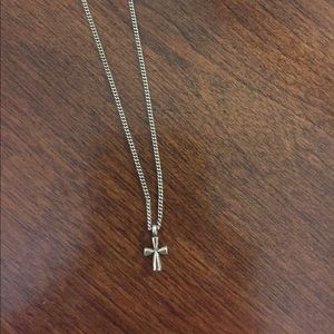 James Avery sterling silver necklace (small cross)