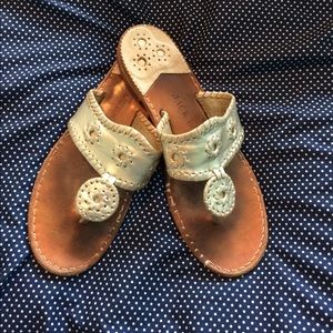 Jack Rogers Platinum Sandals Size 8