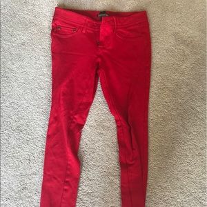 Red express jeggings - never worn