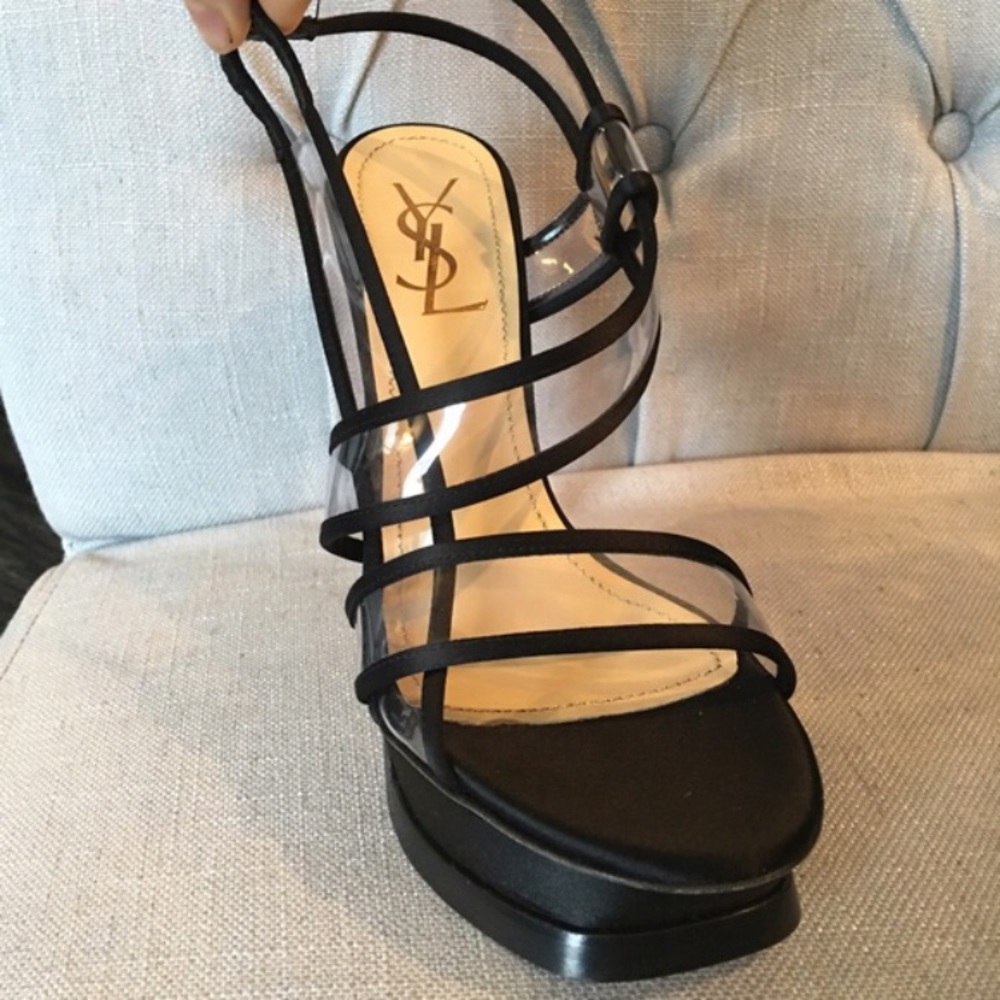 Saint Laurent Limited Edition Clear Sandals 9 ❤️ - Picture 2 of 4