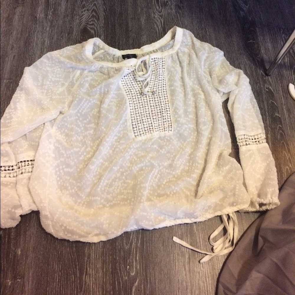 White see through shirt