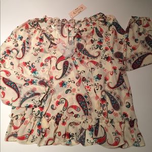 Nanette Lepore Dancing Paisley Top