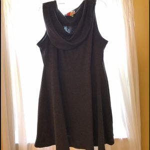 Grey Modcloth Sleeveless Fit and Flair Dress, 3x