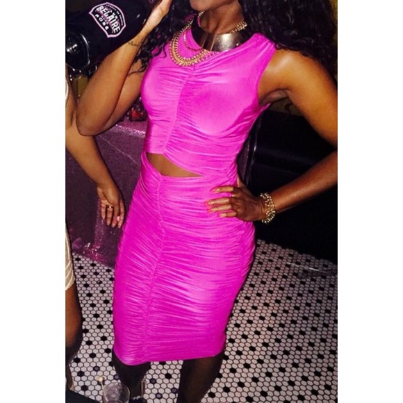 Pink Raunch Stretch Dress as seen on VH1 - Picture 1 of 3