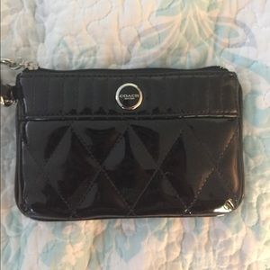 Black coach wristlet