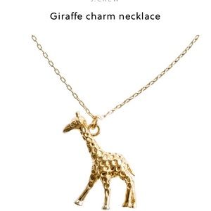 Authentic J. Crew gold giraffe charm necklace