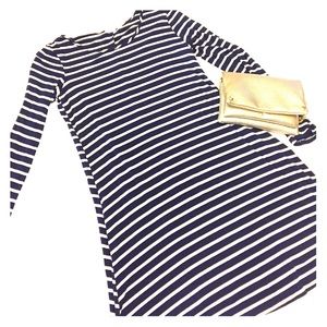 Navy and grey MATERNITY dress