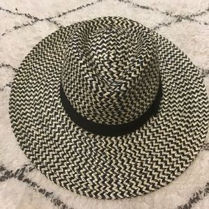 Urban outfitters Brixton black and white fedora.