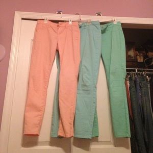 Colorful skinny stretch pants