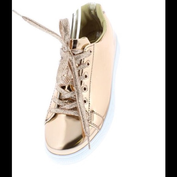 CLOSING OUT SALE‼️Rose Gold Mirror Finish Sneakers - Picture 2 of 6