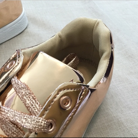CLOSING OUT SALE‼️Rose Gold Mirror Finish Sneakers - Picture 6 of 6