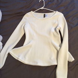 White peplum top!