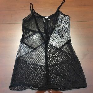 Sheer black cami