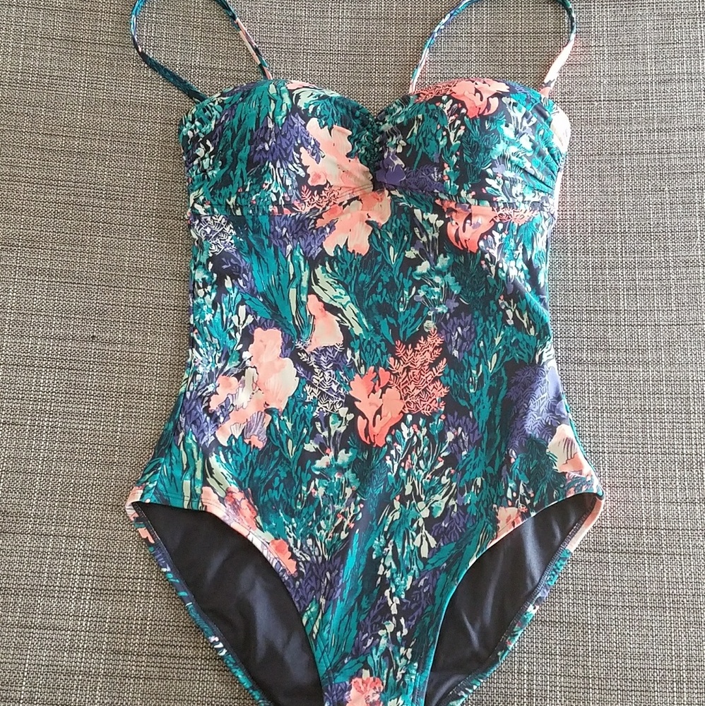 Floral print bathing suit
