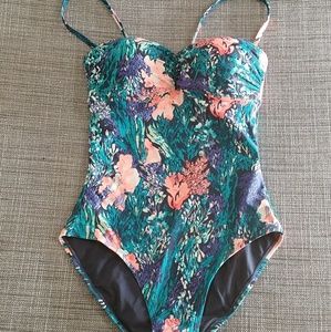 Floral print bathing suit