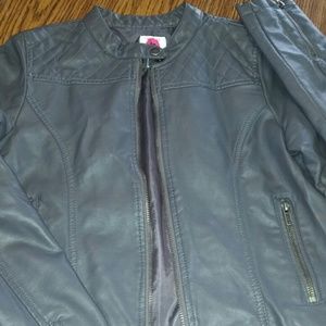 Girls leather look jacket