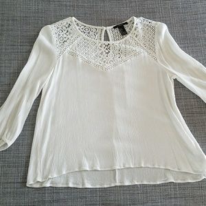 Lace yoke top