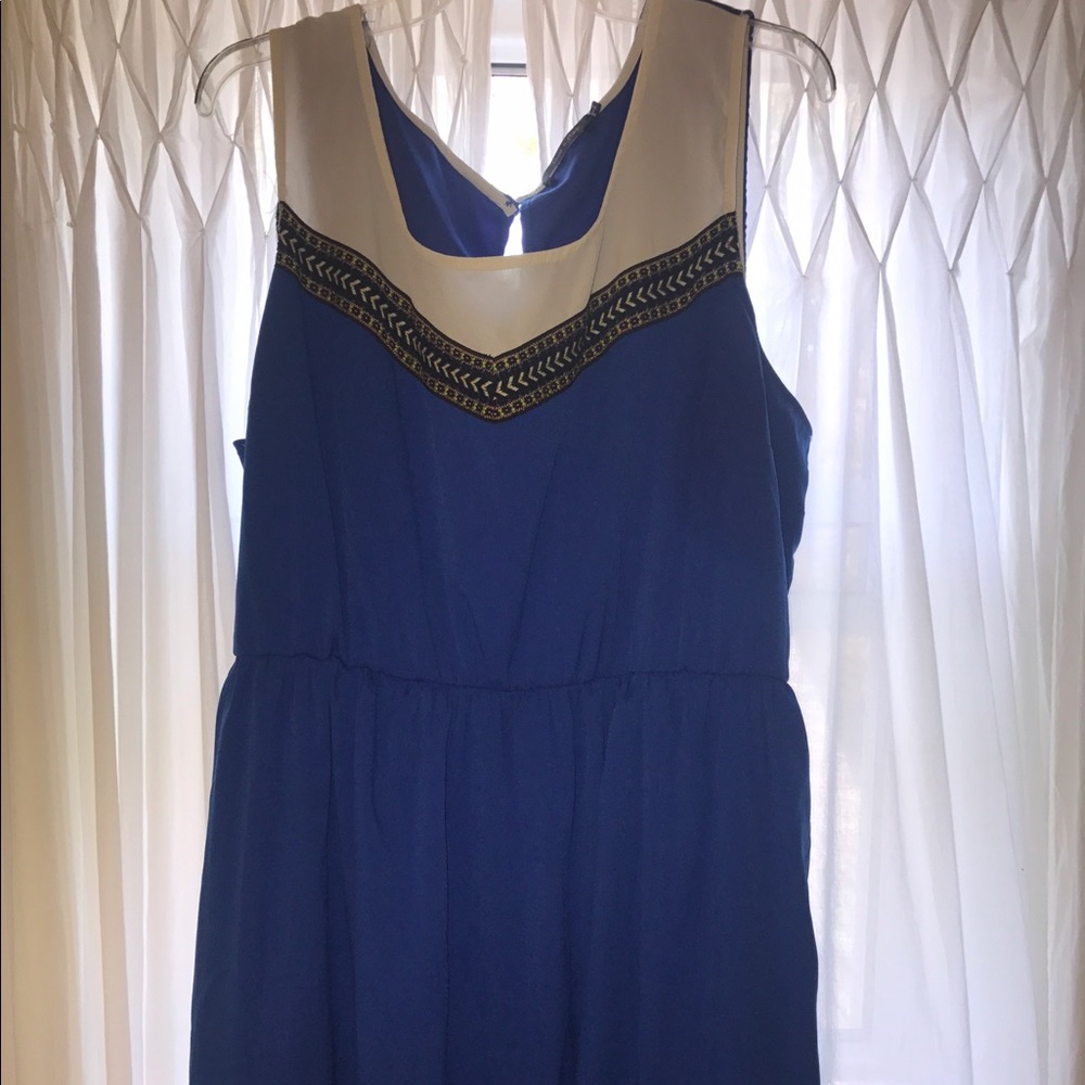 Blue sleeveless dress from ModCloth, 3x