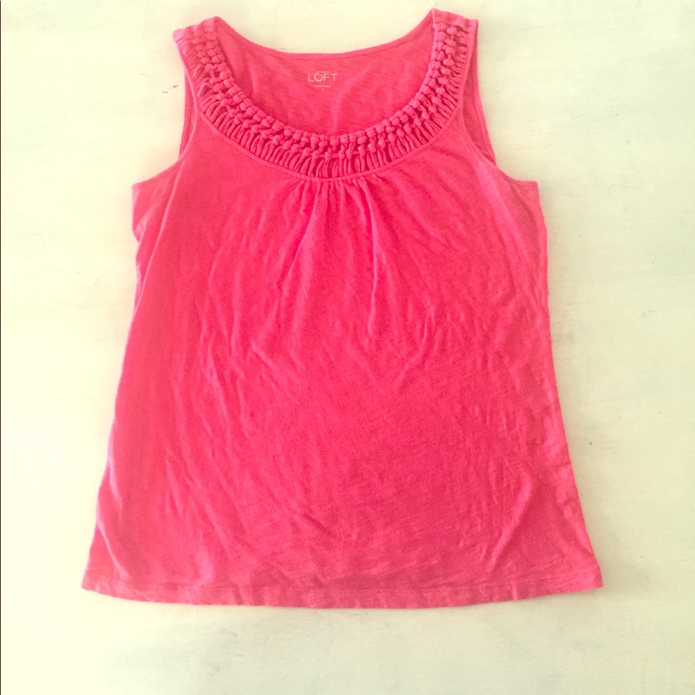 Loft coral sleeveless top